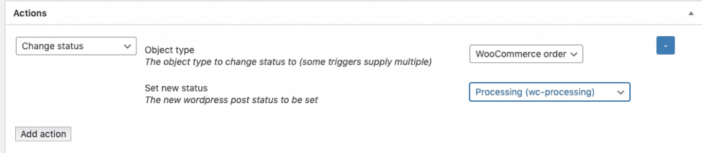 WooCommerce automation. Automatically setting an order to 'Processing'