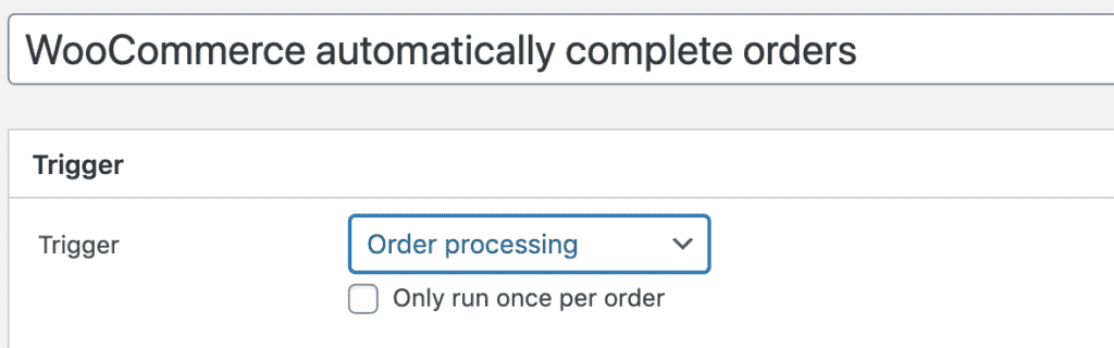 WooCommerce automatically complete orders